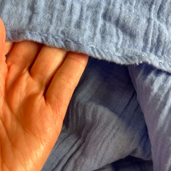 Free People Pearl Floral Maxi Dress Periwinkle Blue Sz Small Boho Open Knit $198 - Picture 13 of 13